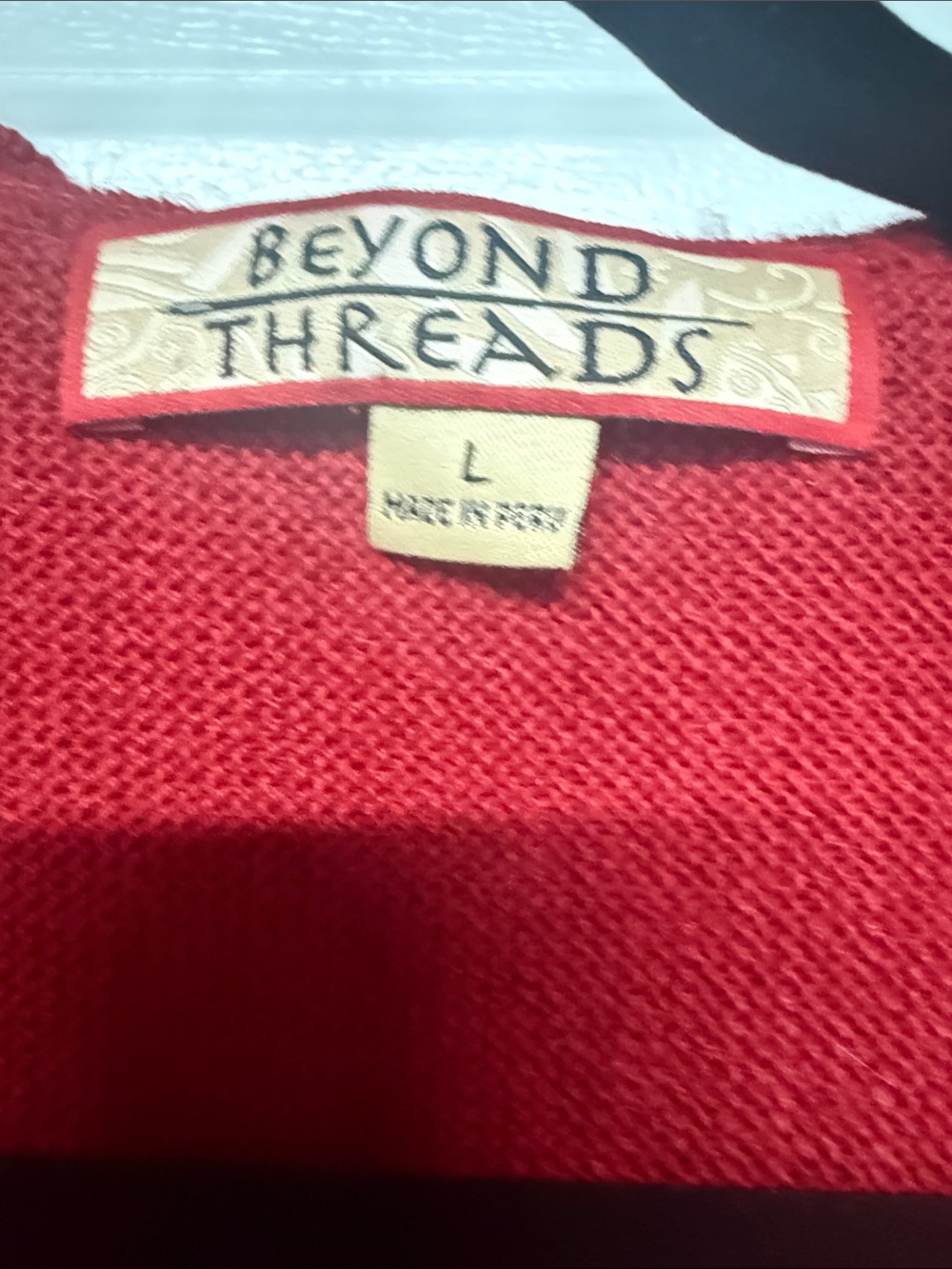 Beyond Threads Red Ruffle-Front Cardigan - Picture 2 of 4